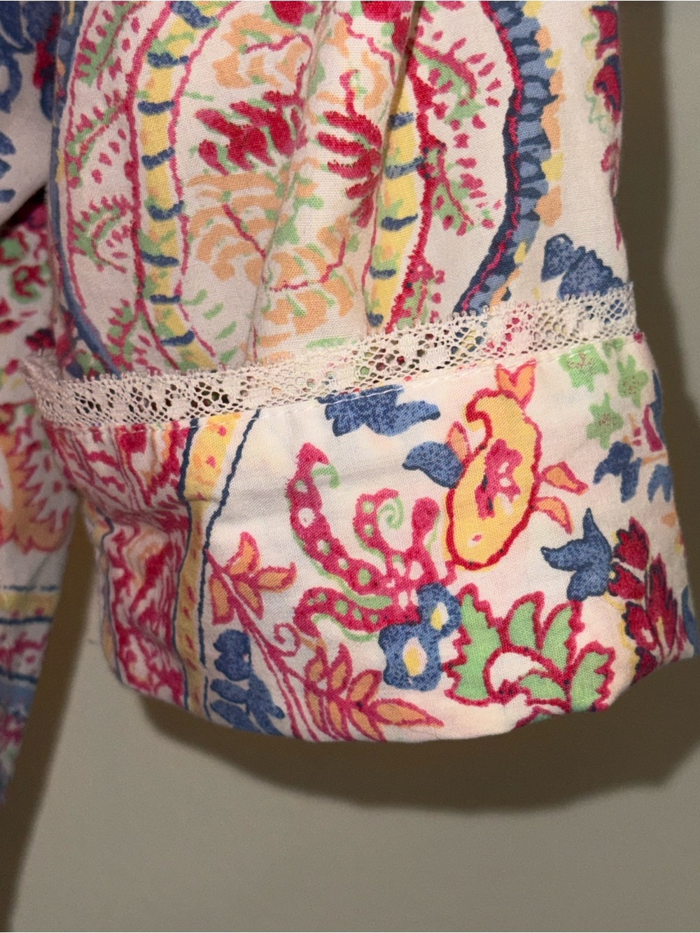 Ralph Lauren White Multicolor Paisley Short Sleeve Button-Down Shirt - Picture 6 of 11